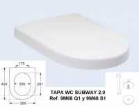 VILLEROY TAPA WC SUBWAY 2.0